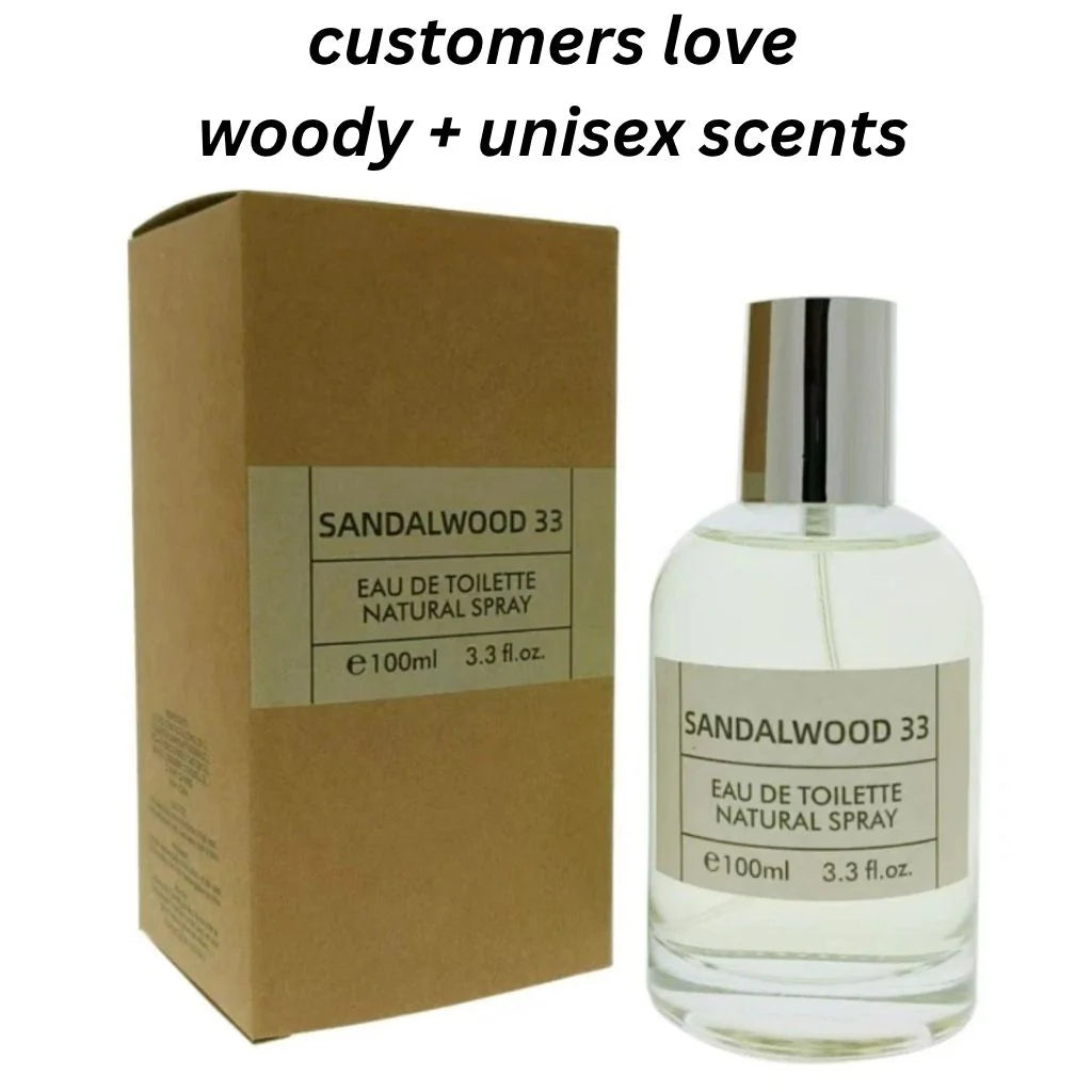Sandalwood 33 – Eau de Parfum Spray – 3.4 oz / 100 ml