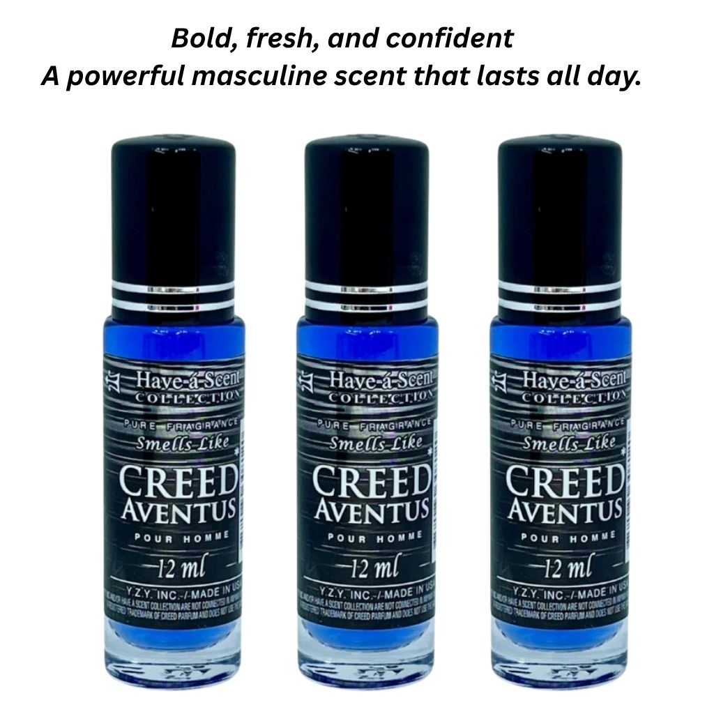 3 Pack Perfume Roll-On Oil – Creed Aventus – 12ml Each