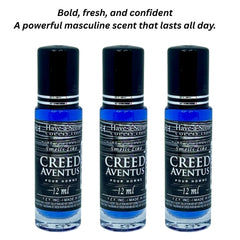 3 Pack Perfume Roll-On Oil – Creed Aventus – 12ml Each