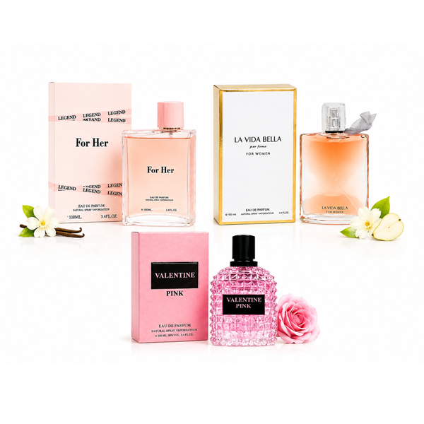 Women's Signature Perfume Bundle – 3 Long-Lasting Eau de Parfum Gift Set
