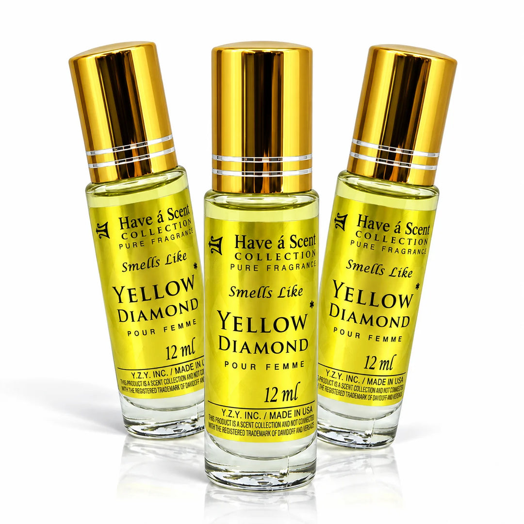 Yellow Diamonds Concentrated Perfume Oil Pack of 3 - 12ml