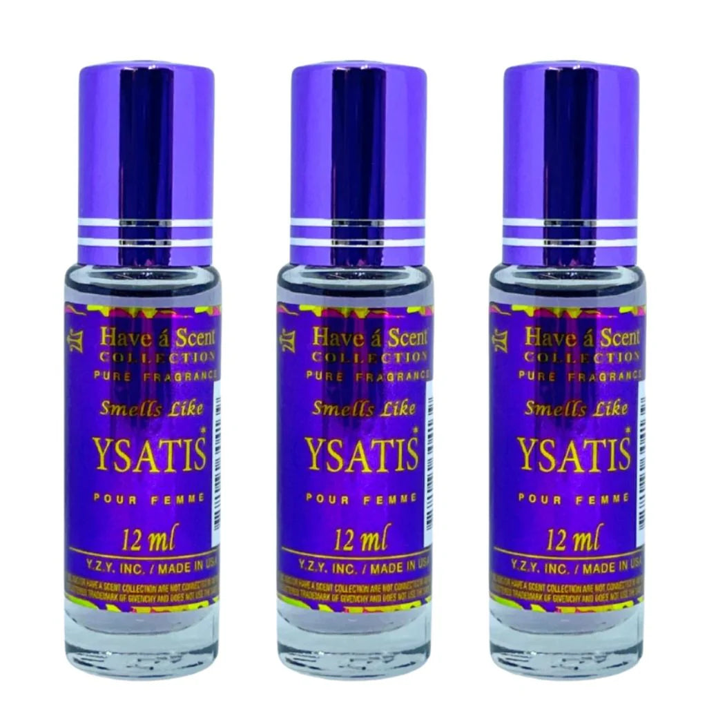 Ysatiss Concentrated Perfume Oil Pack of 3 - 12ml Roll-On