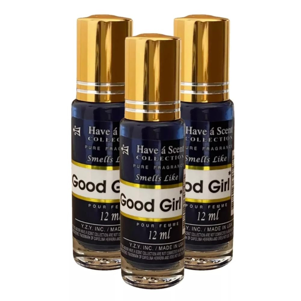 Good Girl Inspired Body Oil Perfume, Long-Lasting Fragrance, 12Ml Roll-On (Pack of 3)