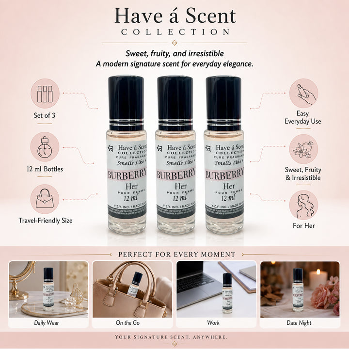 Burberry Her Inspired Perfume Trio 12 ml For Women