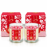 Yara Scented Candle 2 Pack - Fragranced Glass Jar Candles for Home