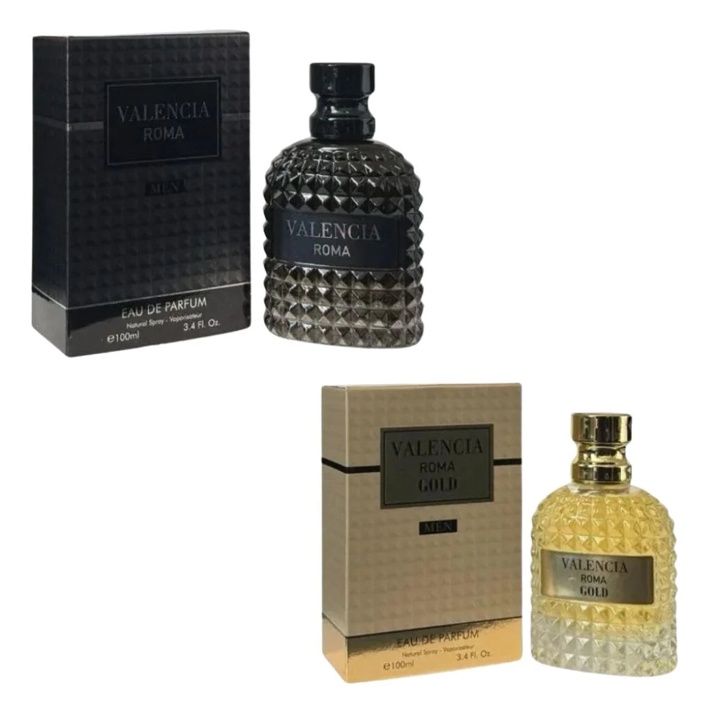 Valencia Roma Perfume Set for Men – 2 Sprays – 3.4 oz / 100 ml Each