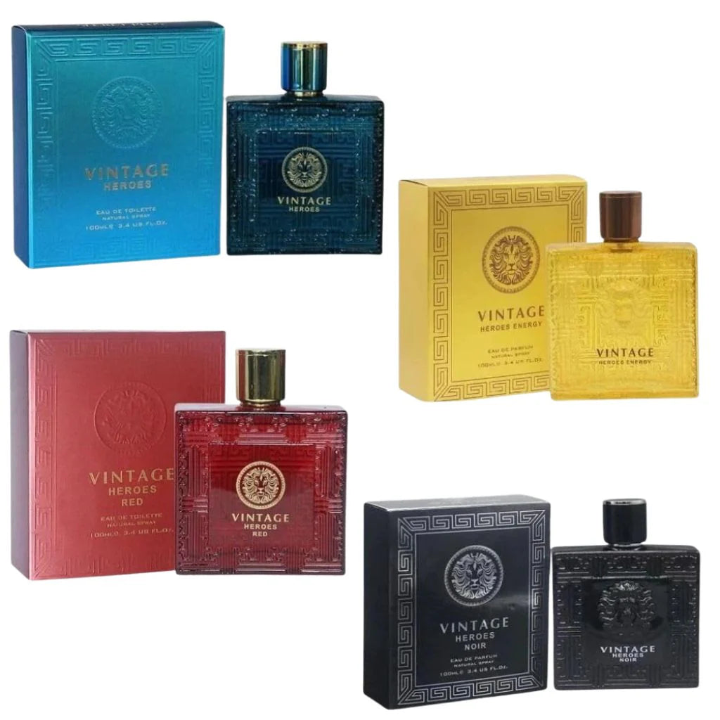 Vintage Heroes Collection for Men – Set of 4 – Eau de Toilette Sprays