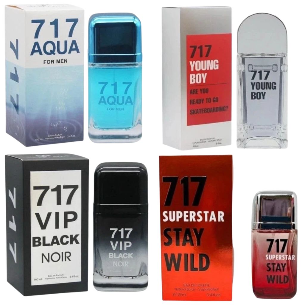 717 Collection for Men – Set of 4 – Eau de Toilette Sprays – 3.4 oz / 100 ml Each