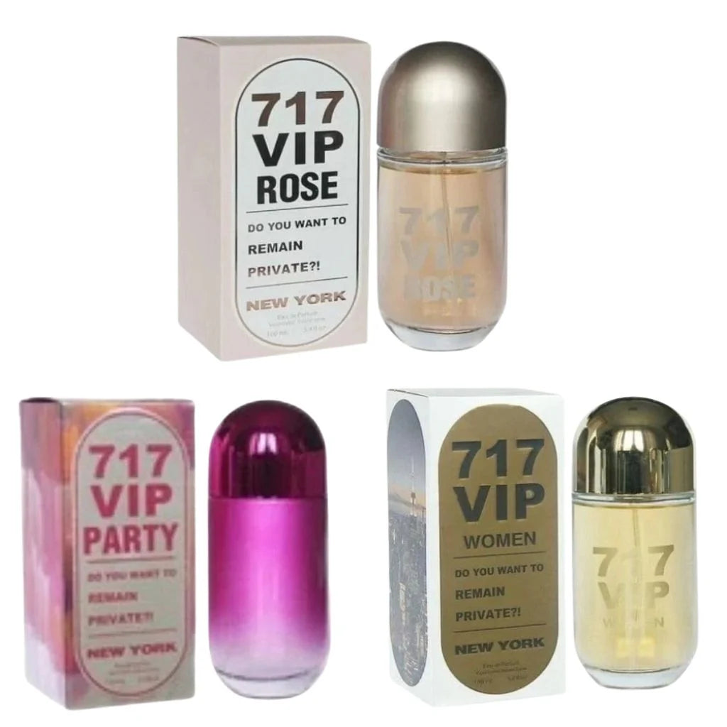 Perfume for Women – Set of 3 – Eau de Parfum Sprays – 3.4 oz / 100 ml Each (VIP Rose, VIP Women, VIP Party)