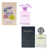 Perfecta for Women & Infinity for Men Perfume Set – 2 Pack Eau de Parfum 3.4 oz / 100 ml Each – Long Lasting His & Hers Fragrance Duo Elegant Gift Set for Couples