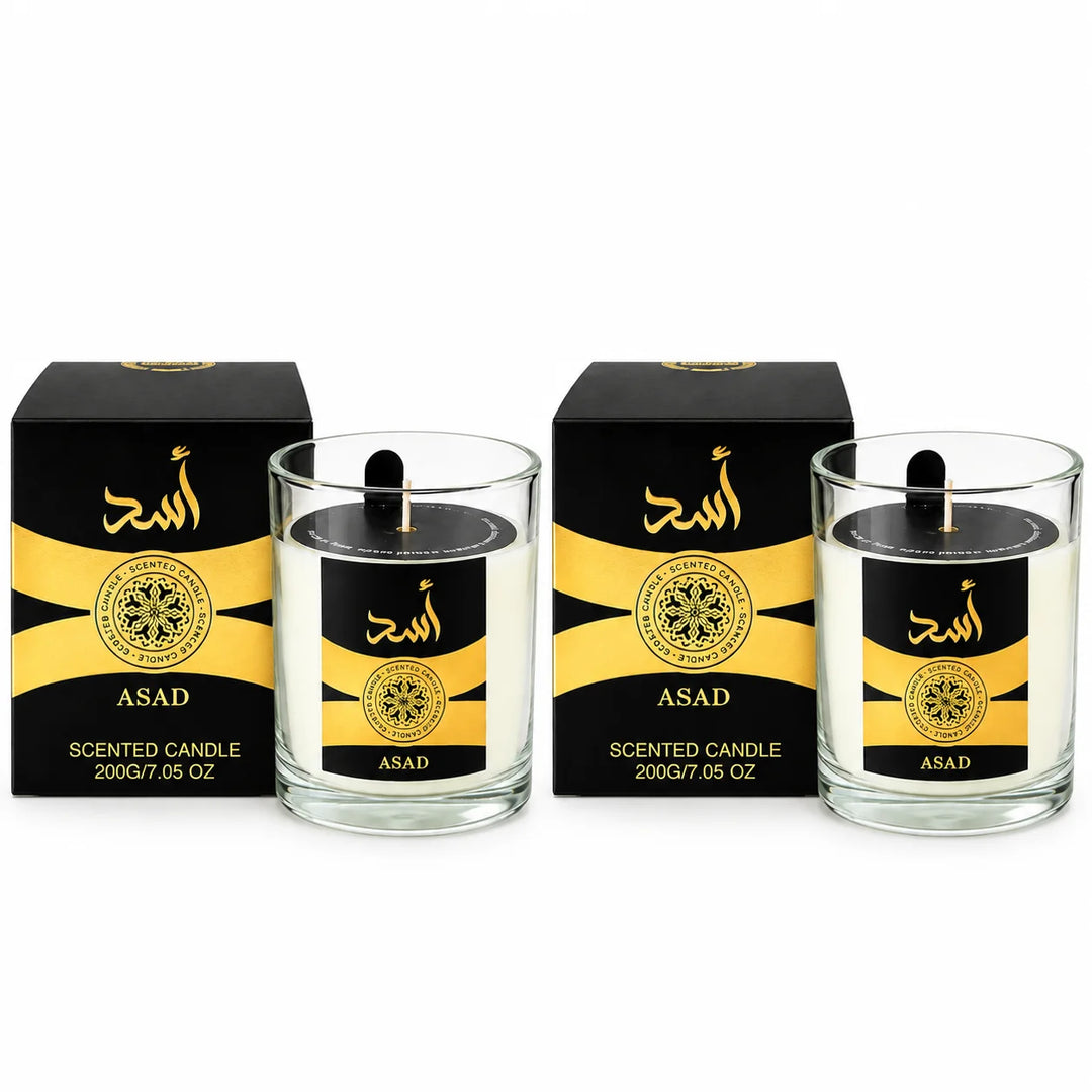 Asad Scented Candle 2 Pack - Fragranced Home Candles, 7.05 Oz Each