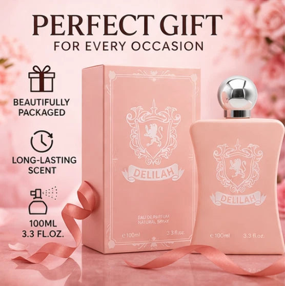 Delilah for Women’s Eau de Parfum 100ml – Floral Fruity Perfume with Rose, Lychee &amp; Peony Notes – Long Lasting Elegant Scent for Daily Wear &amp; Special Occasions